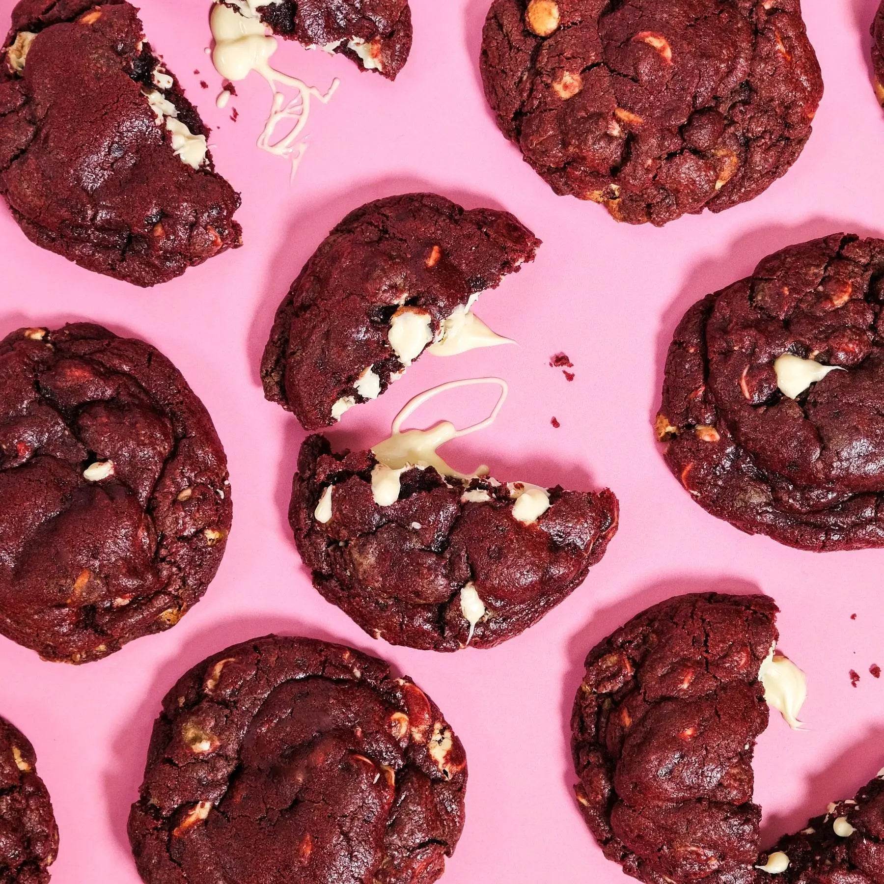 Red Velvet New York Cookies UK Delivery Crumbs & Doilies