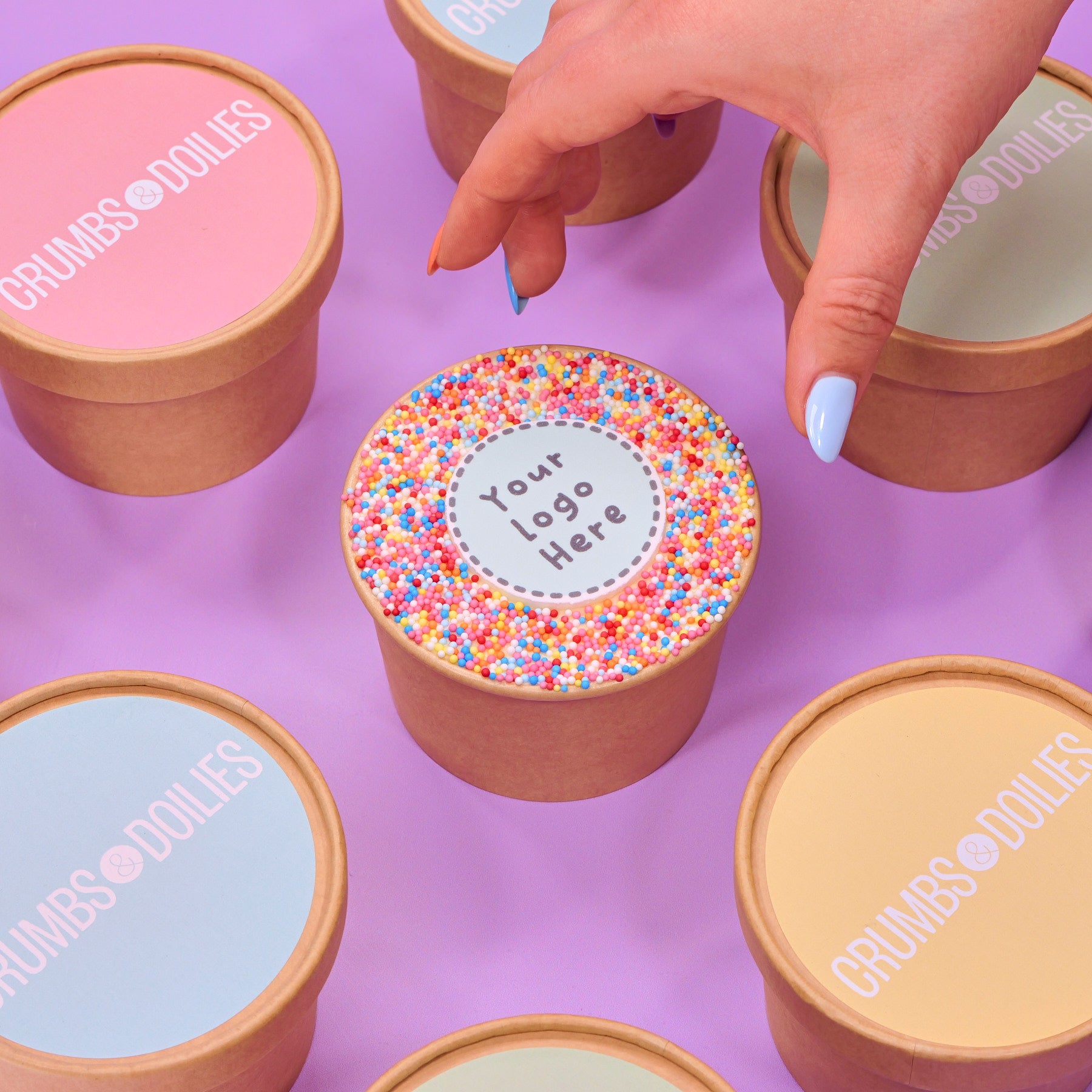 Corporate Logo Dot Cakes