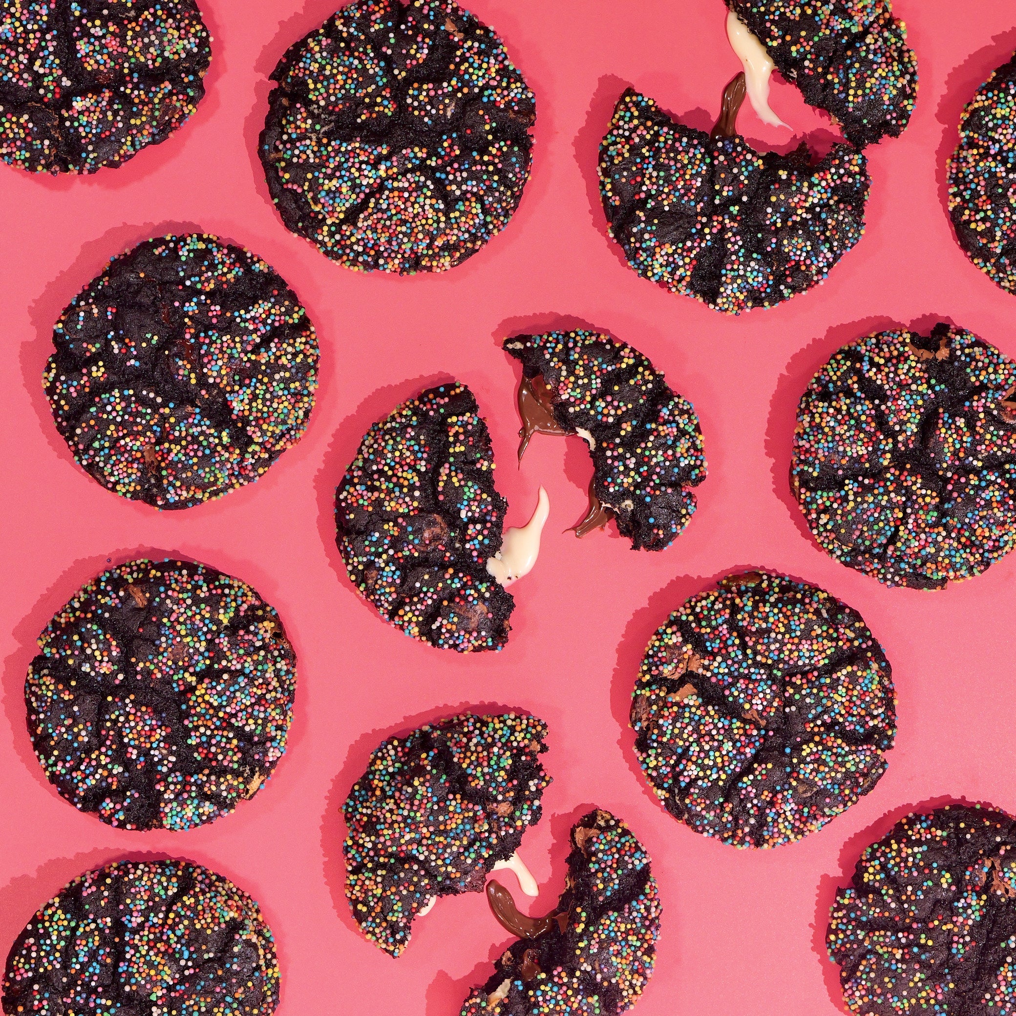 Nobbly Bobbly New York Cookie with colorful sprinkles and gooey chocolate from Crumbs & Doilies